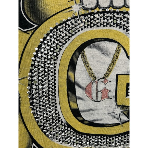 Vintage Pro Club G-Up A G Thang Rhinestone Graphic Shirt 2XL Tall Bootleg Y2K - Picture 3 of 11